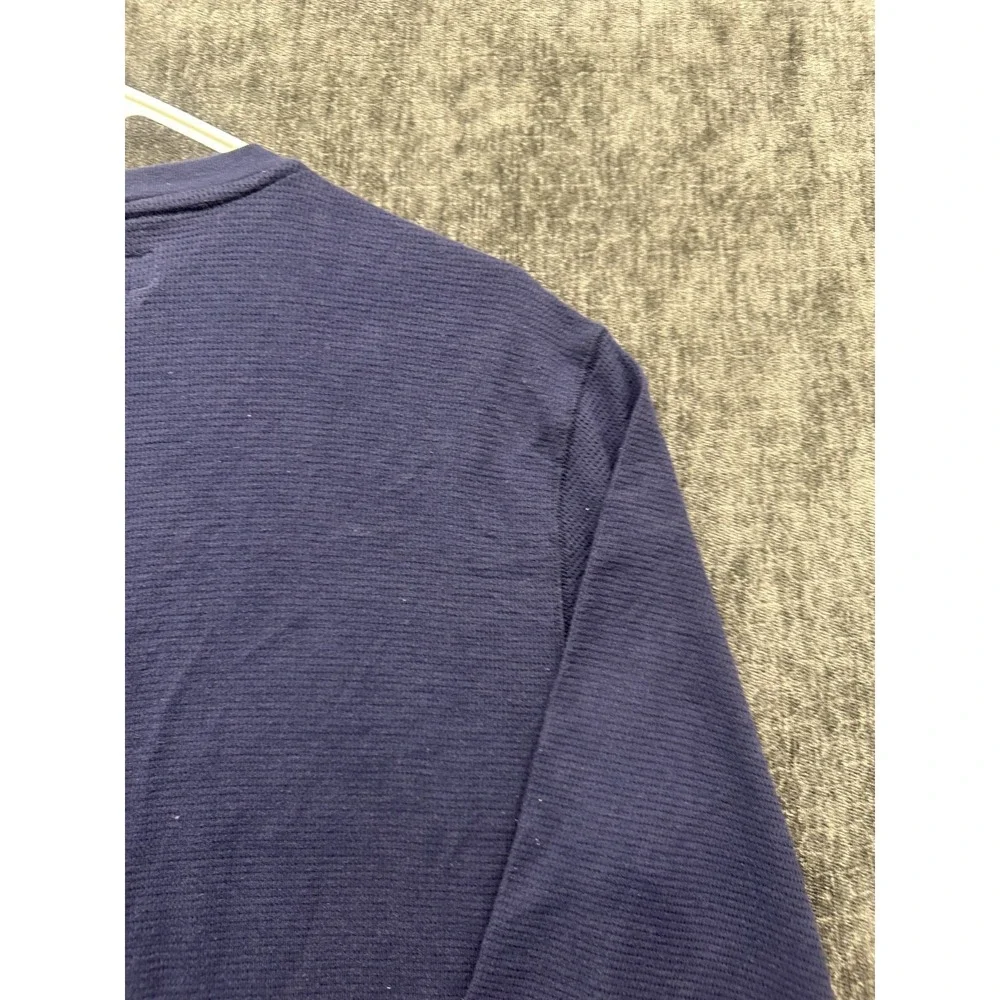 Polo Ralph Lauren Sleepwear Shirt Mens XL Navy Blue Pony Logo Casual Waffle Knit